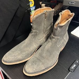 Frye Grey Suede Austin Inside Zip